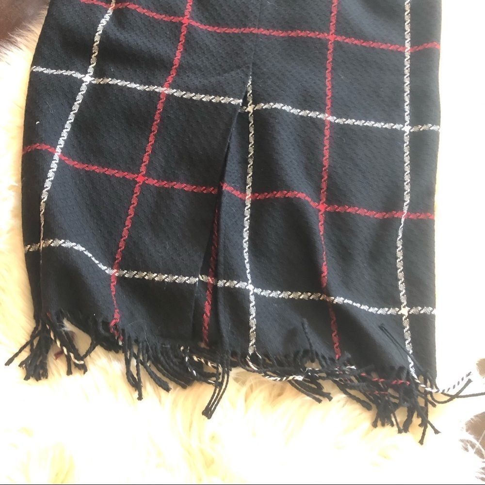 Nouveaux vintage wool chunky plaid skirt sz 14 - Picture 5 of 7